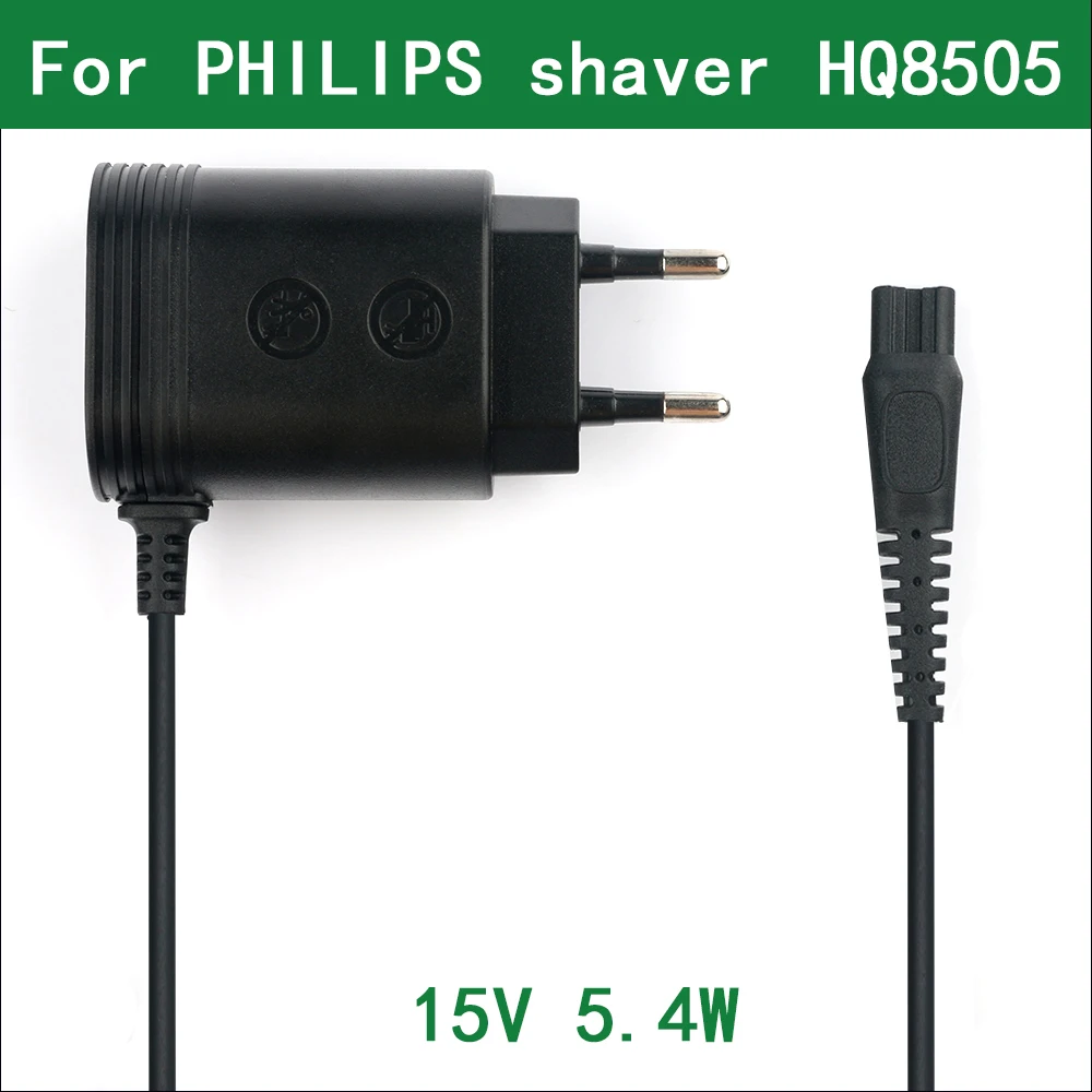 HQ8505 15V 5.4W EU US Wall Plug AC Power Adapter Charger for Philips Electric Shaver HQ7340 HQ7350 HQ7360 HQ7380 HQ7390 HQ7740