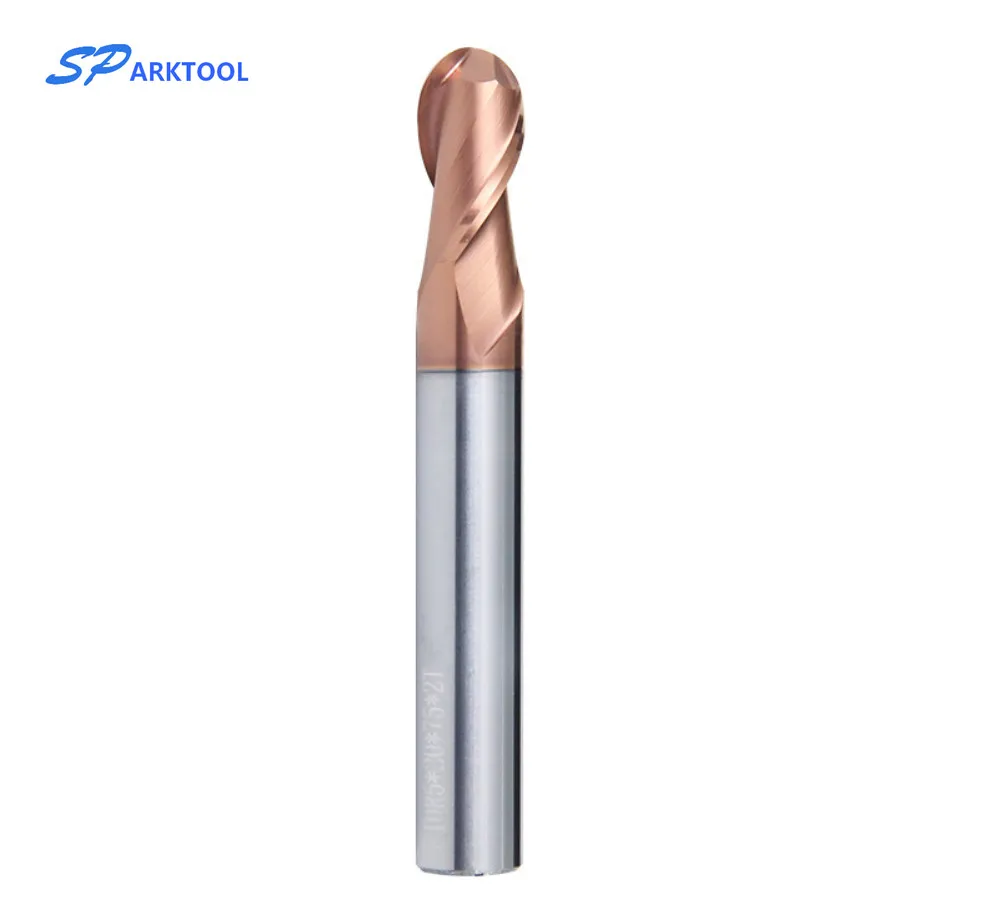 HRC55 Milling Cutter Ball Nose cutter Carbide end mill Alloy Coating Tungsten Steel Cutting Tool 1 2 4 5 6 8 mm 2Flutes Milling