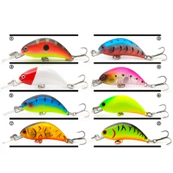 WATERBOY Mini Crank Minnow Fishing Bait 4cm 1.6in 3.4g 0.1oz Lifelike Wobbler Swimming And Colorful Classic Artificail Lure