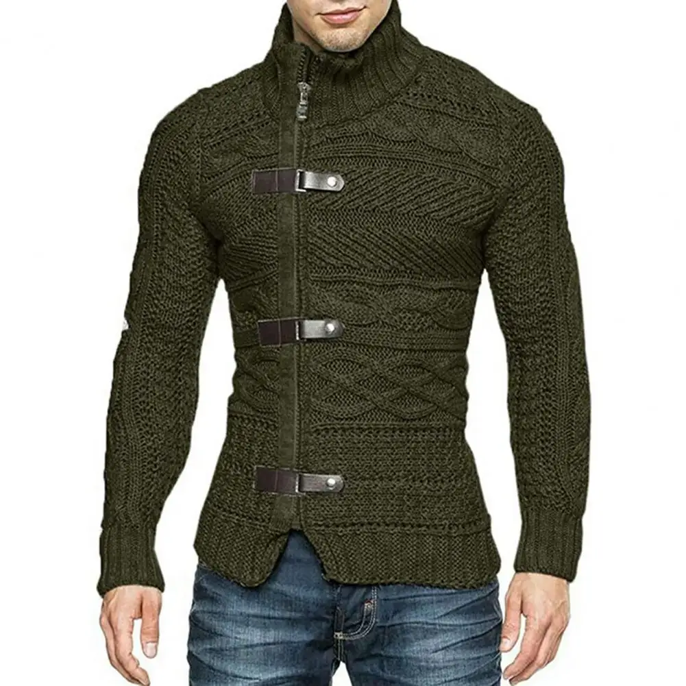 Camisolas masculinas pullovers de malha fivela decoração cardigan casaco cardigan camisolas duráveis senhora pullovers outono