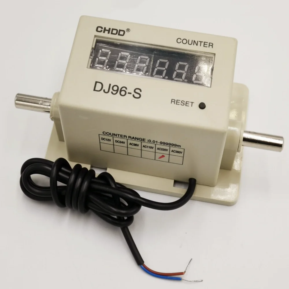 Meter Counter DJ96-S Length Meter Textile Fabric Counter Digital Counter DC 12V/DC24V/AC110V/AC 220V