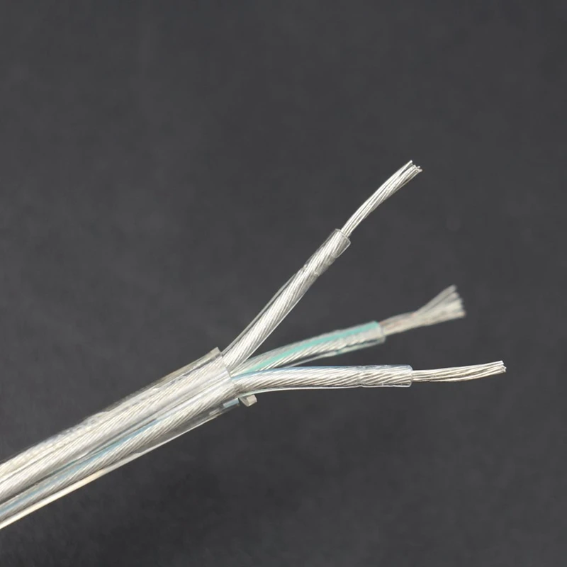 2 Core 3 Core Transparent PVC Insulator Electrical Wire Cable 250V Clear PVC Power Cords Flexible Round Wire