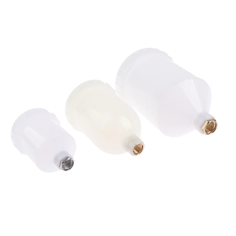 125/250/600ml Plastic Spray Paint Cup Sprayer Cup Air Gravity Feed Paint Spray Pot Thread Connector For Spray Gun Parts