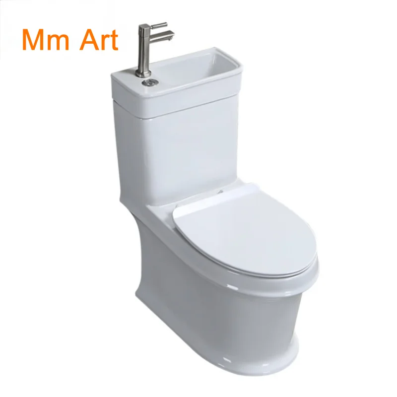 Artistic Patterned White One Piece Closestool Siphon Jet Fluishing S-Trap Floor Mounted Luxious Villa Bathroom Seat Toilet WC