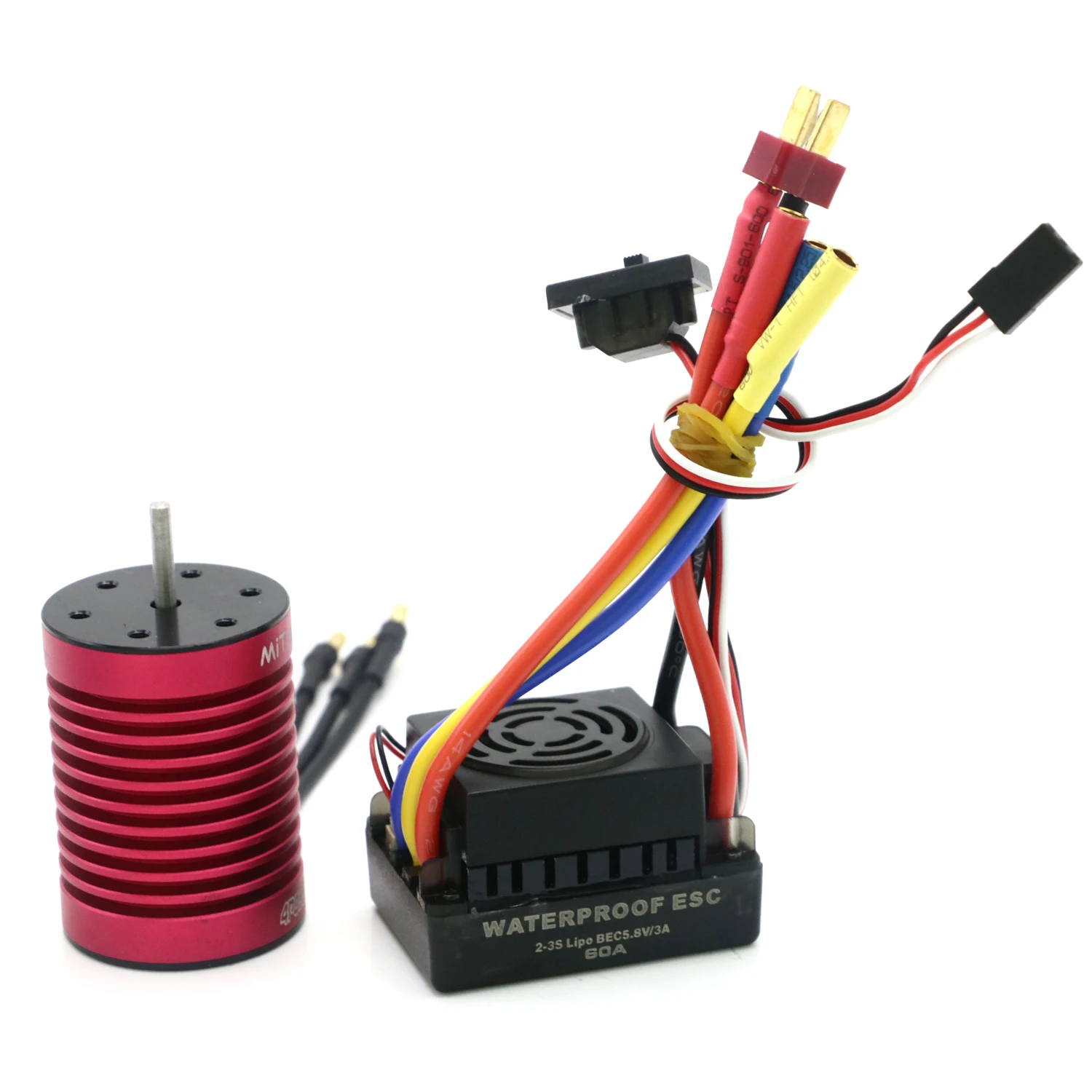 1:10 RC parte auto impermeabile F540 3000KV 3300KV 3930KV 4370KV motore Brushless con ESC 60A per Buggy camion RC 1/10