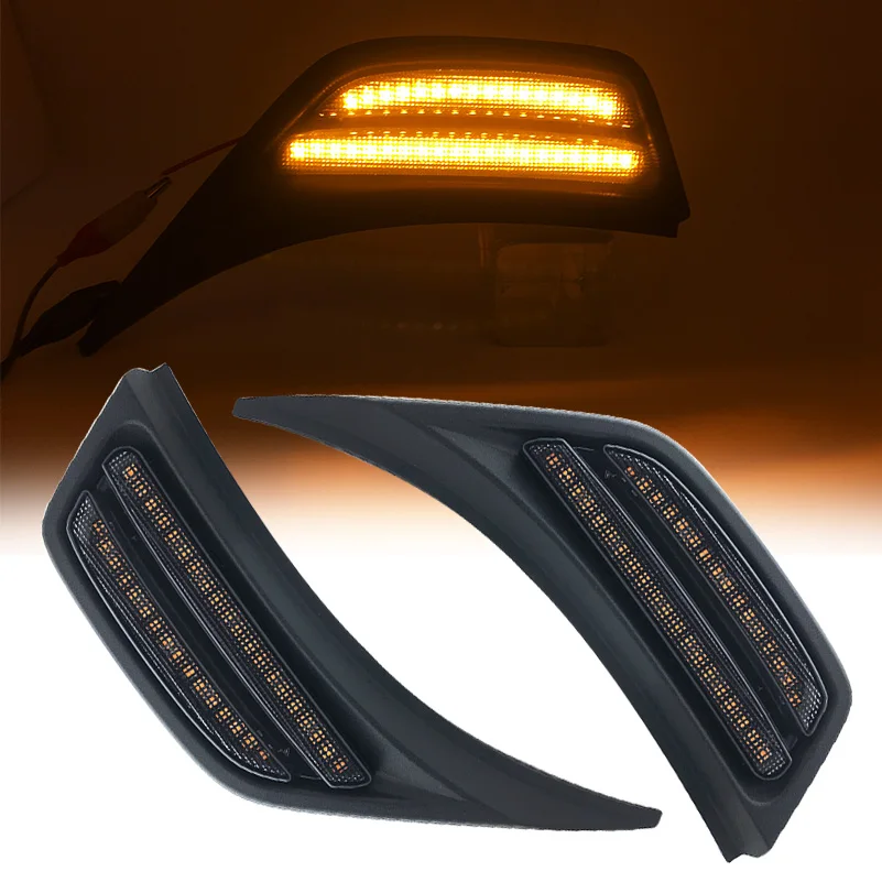 

2Pcs LED Front Fender-Side Marker Light Turn Signal Lamp Replacement forFor Jeep Wrangler JL 18-19 Front Fender Light.