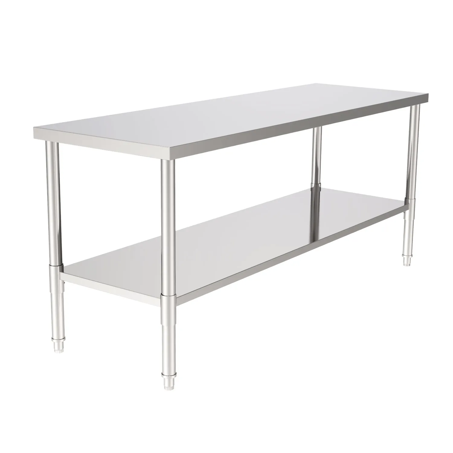 Baking Work Table Three Styles  Stainless Steel Galvanized Work Table (Without Back Board) For Kitchen Cooking Resturant