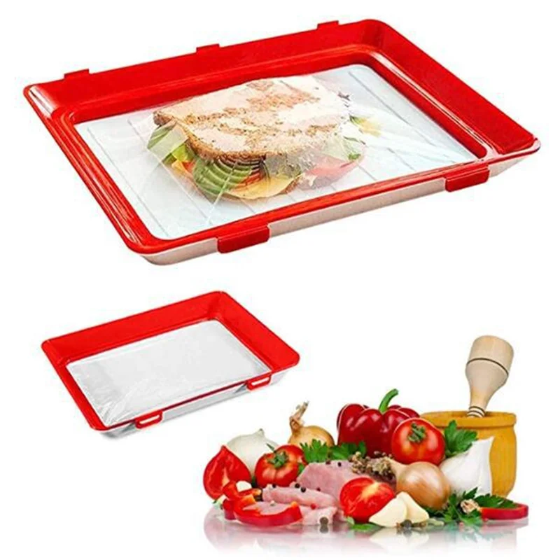 Creative Food Fresh-keeping Tray Food Vacuum Fresh-keeping Clapboard Refrigerator Food Storage