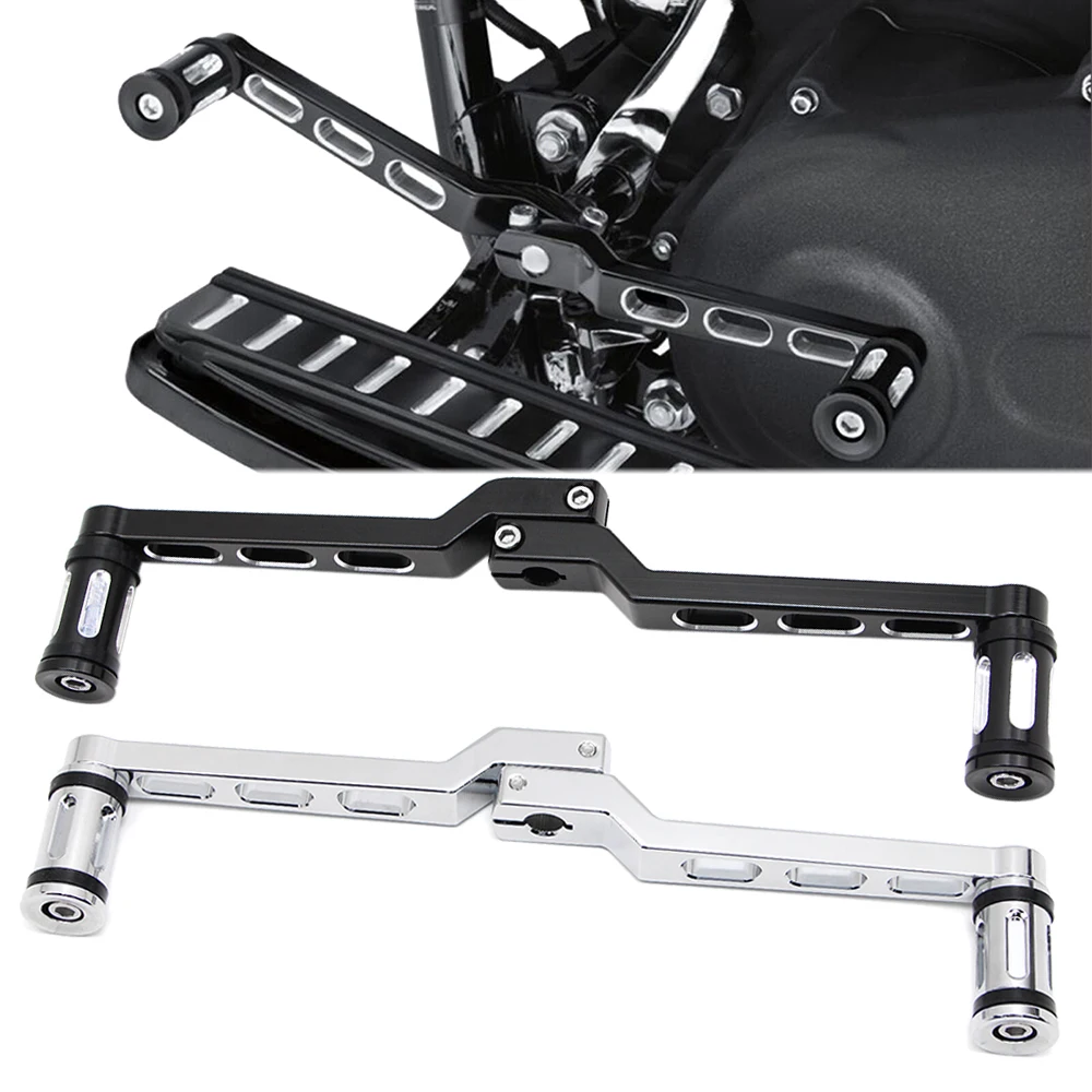 Aluminum Motorcycle Heel Toe Gear Shift Levers Shifter Pegs for Harley FL Softail Touring Trike Motorbike 2008+ Chrome / Black