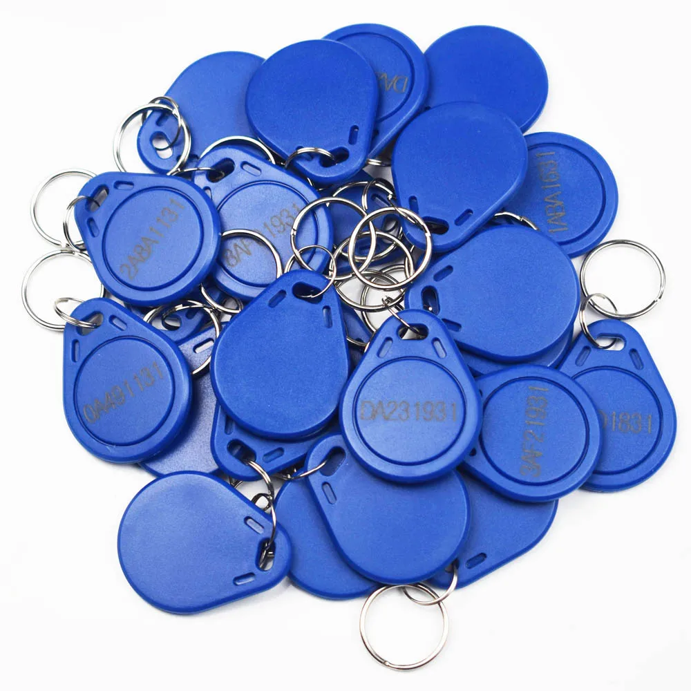 100Pcs/Lot 13.56Mhz ISO14443A Code Engraved M1 FM1108 S50 IC KeyTag Keyfob Token Access Control Keytag