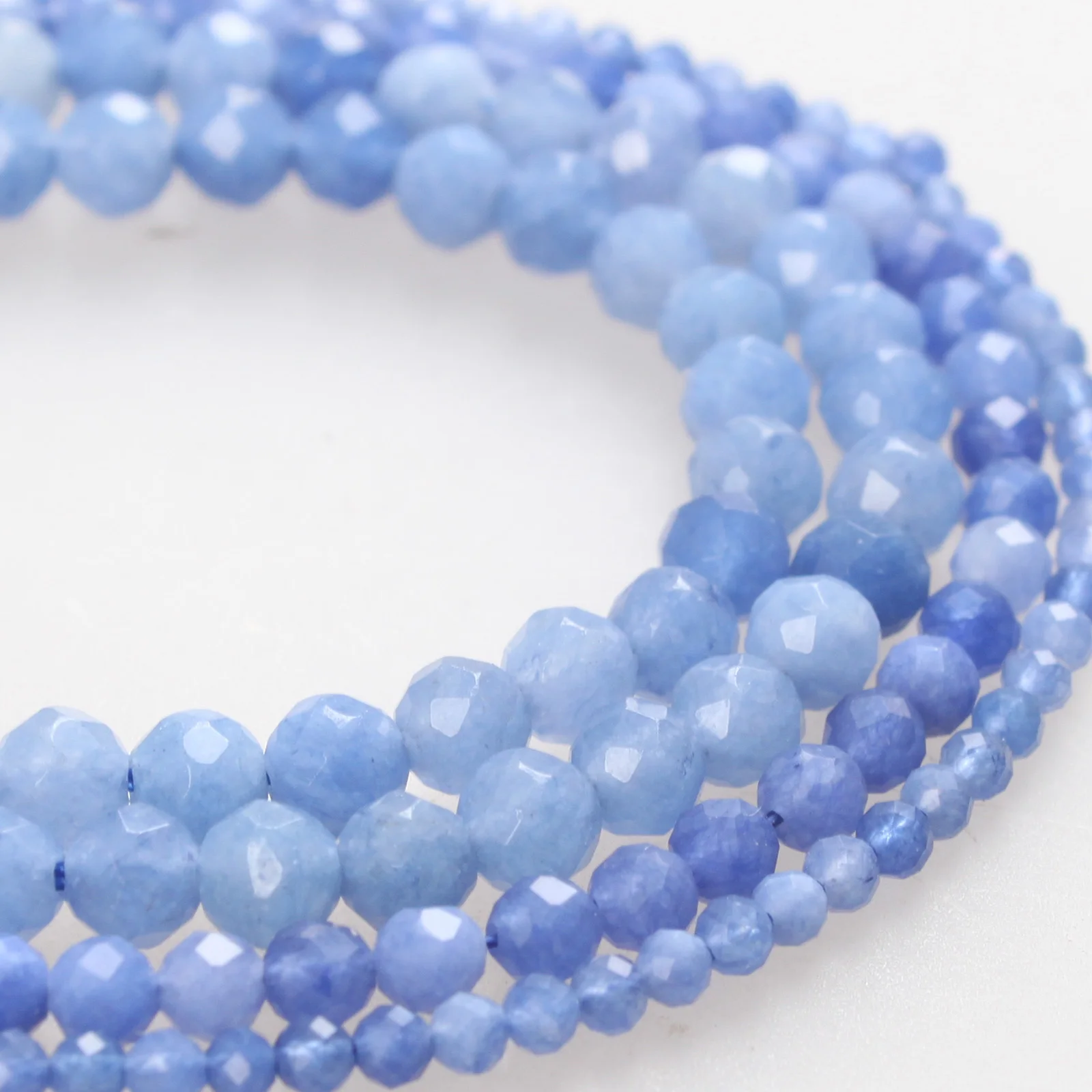 AAA Natural Stone Beads High-light Faceted Blue Aventurine Small Loose Beads 2 3 4mm For Bracelet Necklace Jewelry Making