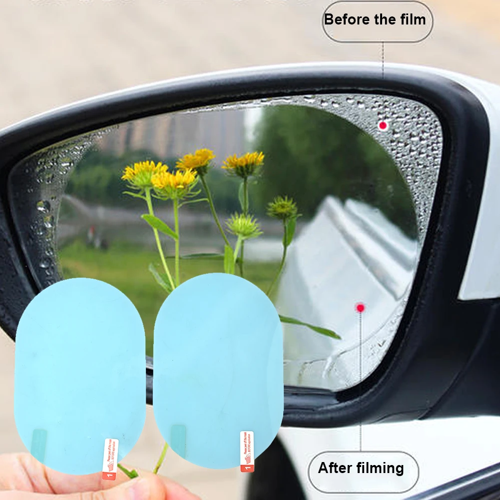 Car Rear Mirror Protective Film Anti Fog Window Clear Rainproof Protective Soft Film Rear View Mirror Auto Accessories Dropship