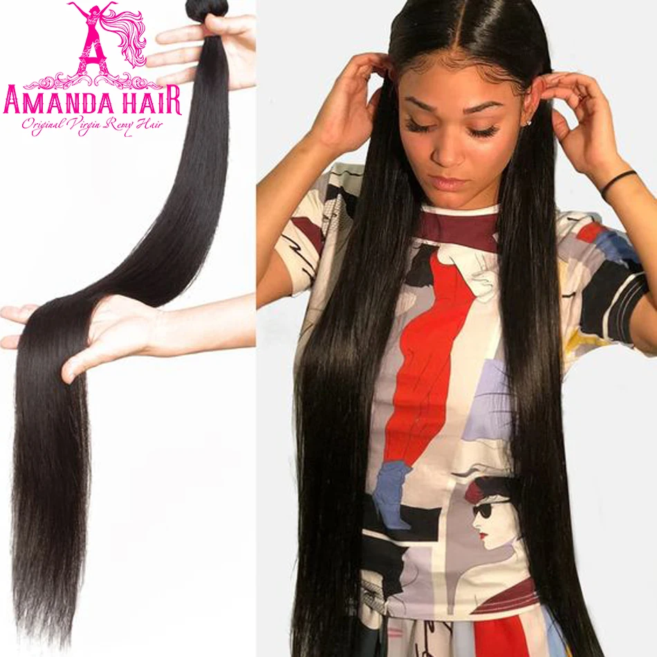 30 Inch Bundles Straight Human Hair Extension 100% Human Hair Bundles 32 34 36 38 40 Inch Hair Weave Bundles Brazilian Remy Hair