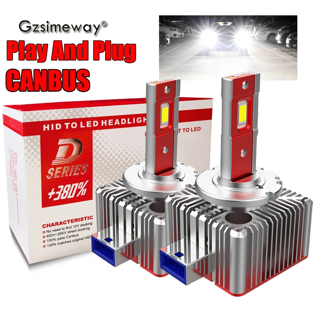 

2PCS D1S D3S Led Headlight D2S D2R D1R D3R D4S D8S D5S Canbus Auto Headlamp Bulbs 6000K 32000LM 70W Kit to Replace HID Lamps 12V