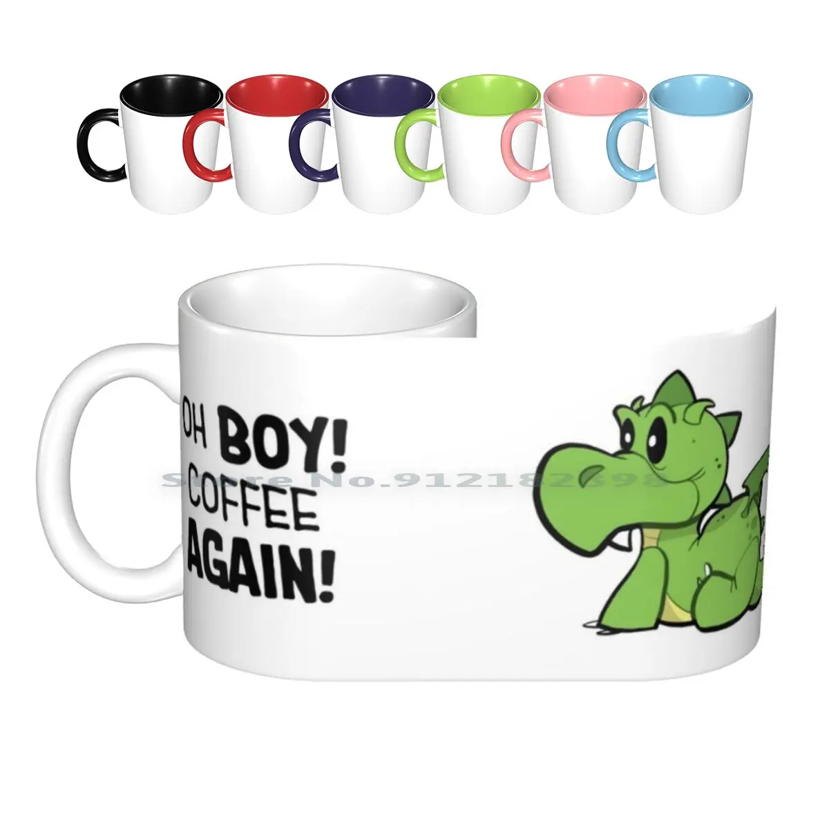 Dragon Ceramic Mugs Coffee Cups Milk Tea Mug Comic Comics Comicstrip Webcomic Webcomics Creative Trending Vintage Gift Bottle