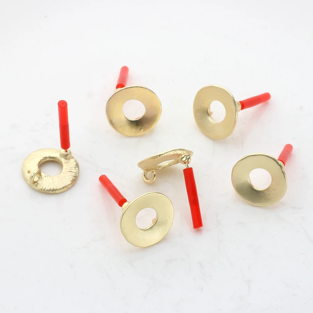 Zinc Alloy Metal Round Earring Base Connectors Linker For DIY Fashion Tassel Earrings Jewelry Accessories