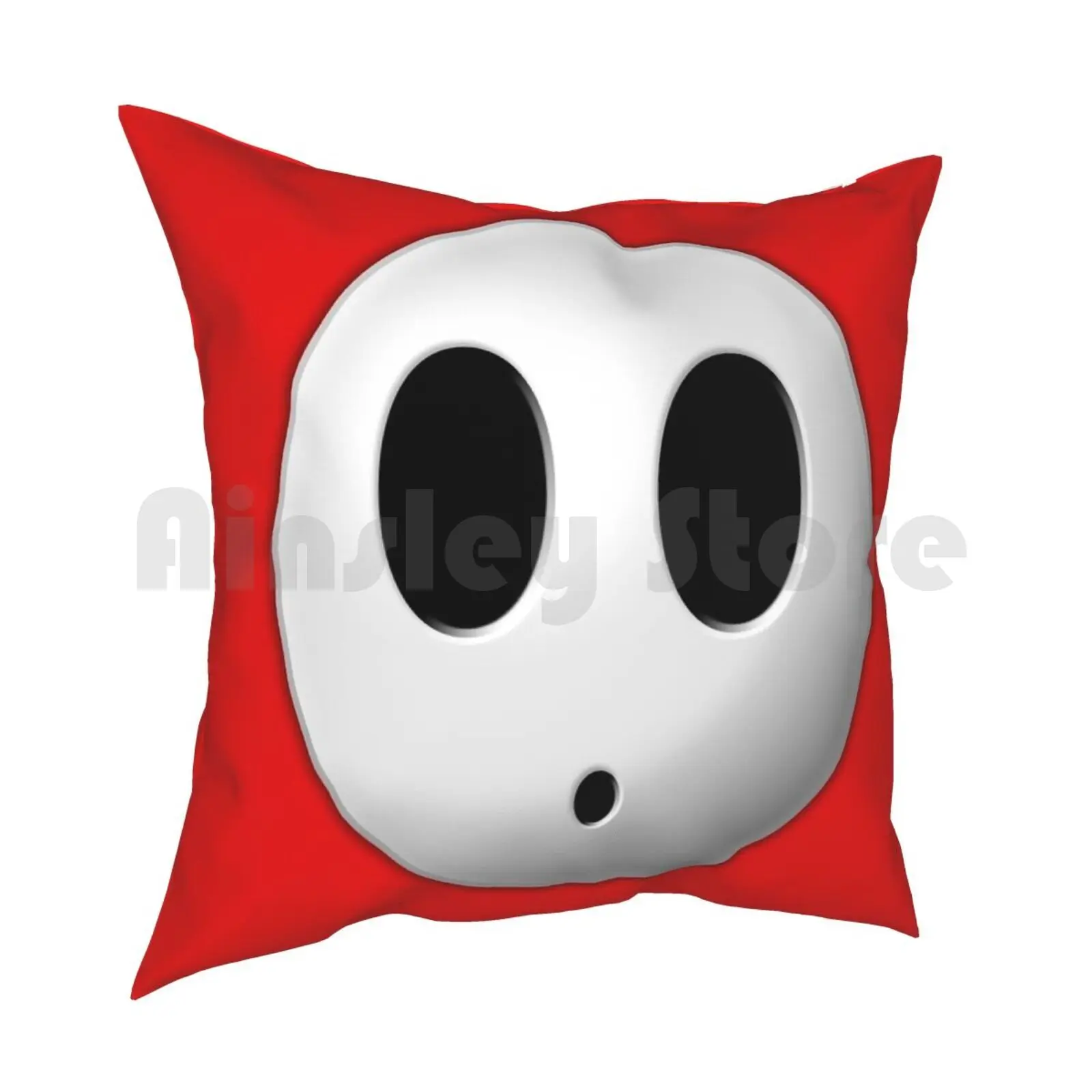 Shyguy Face Mask Pillow Case Printed Home Soft Throw Pillow Shyguy Shy Guy Shy Guy Face Halloween Costume Videogames