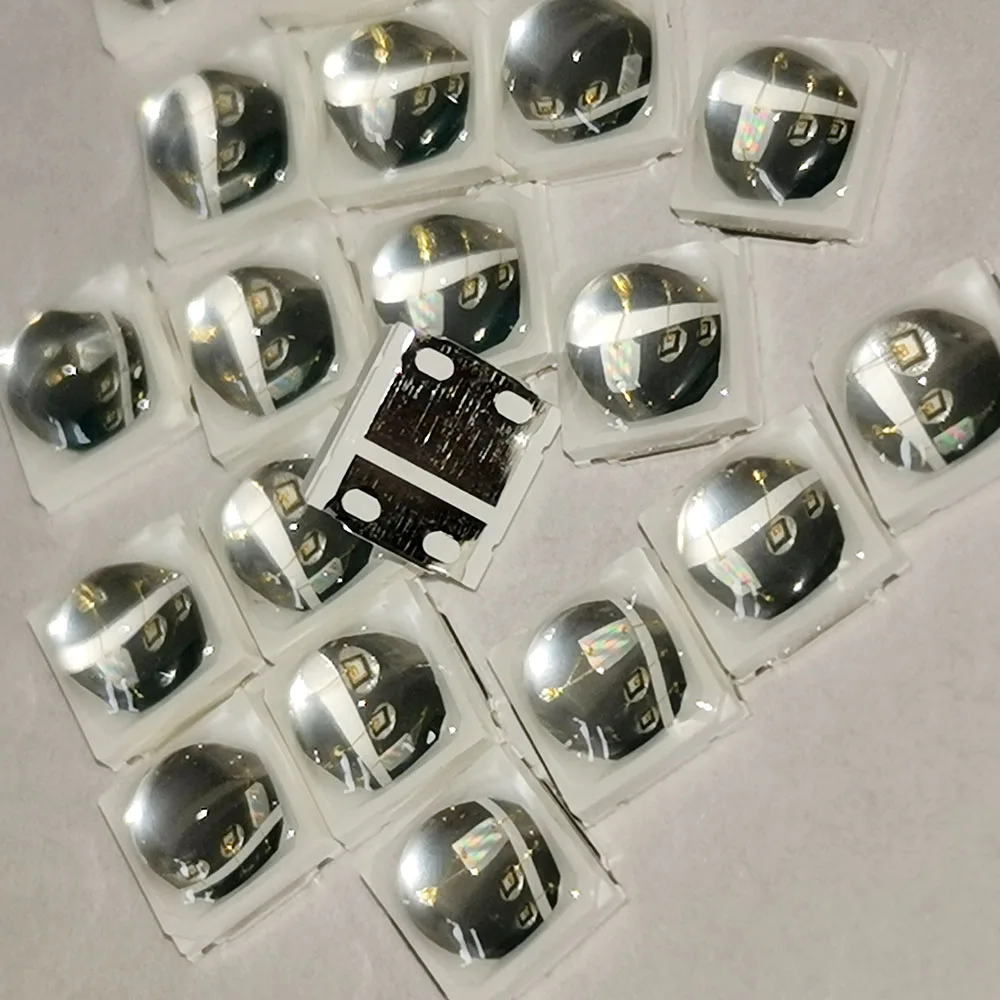 Epistar 10pcs 2W 365nm+365nm+405nm Three Crystals LED Diodes UV LED Nail Lamp Bead SMD5050 5054 LED Lamp For Nail Machine DIY