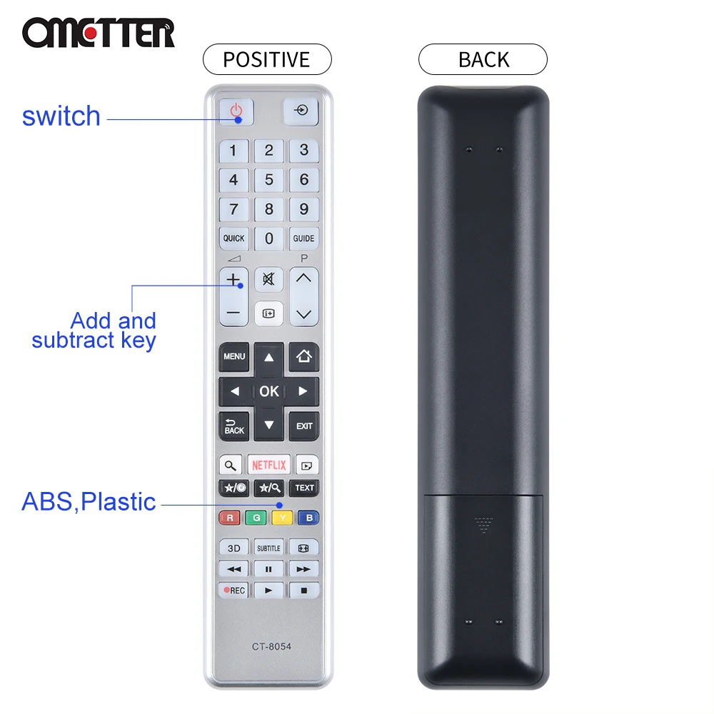 Подходит для телевизора Toshiba с дистанционным управлением, модель CT8054 55S3653DB 433MHZ/40L3453DN / 32L3447DG / 48L3443DG / 48L3553