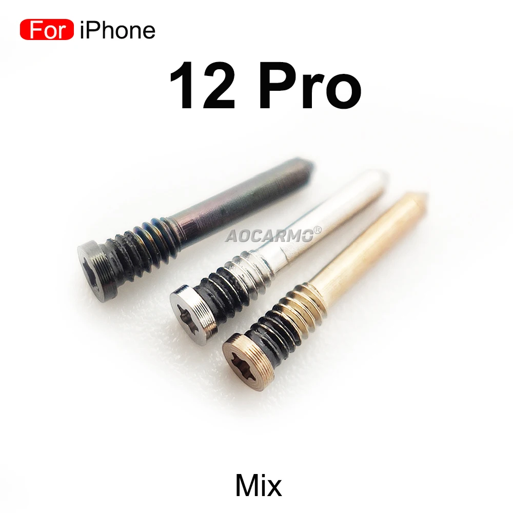 10Pcs For iPhone 12 / 12 PRO / 12Pro Max Bottom Screws Replacement Parts