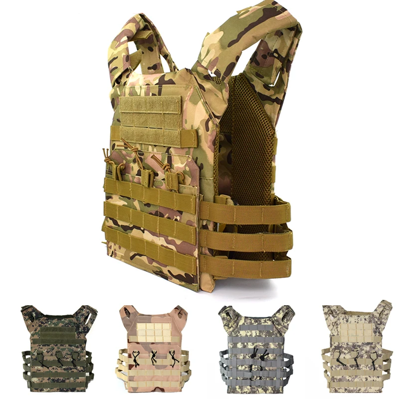 JPC JPC Tactical Vest Hunting Body Armor Molle Plate Carrier Vest Outdoor Paintball Airsoft Vest