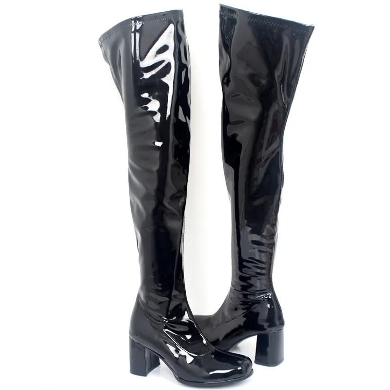 

Women's Sexy Party Round Toe Chunky Heel Platform Over-The-Knee Boots US Size 6-13 NO.009