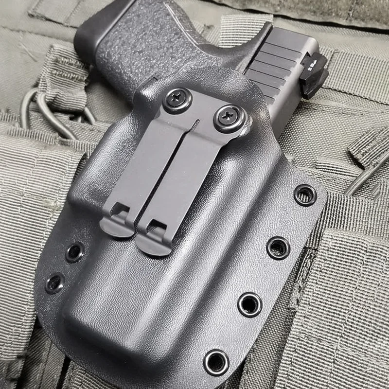 Juego de Clips de cinturón KYDEX de acero inoxidable, pinzas de bolsillo K para cuchillo, Funda de cuero de vaca, accesorios de fabricación DIY, 1 Juego