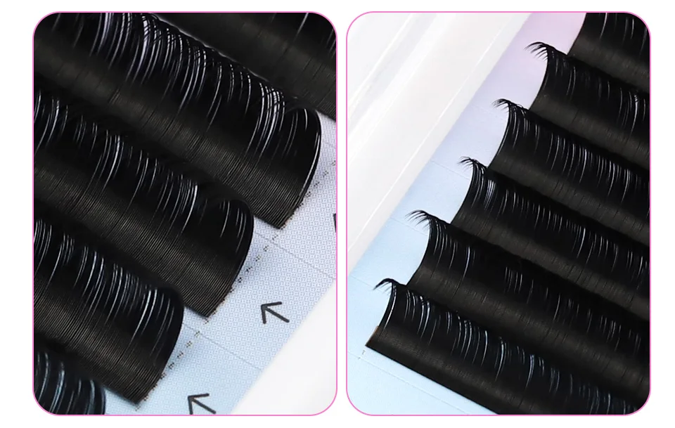 RUJADE B C CC D Curl Kaschmir-Wimpernverlängerung, Einzelne Künstliche Wimpern, Mix 20-25mm Lang, Faux Mink Lash 0.03, Russisches Volumen Cilio – Detail 18