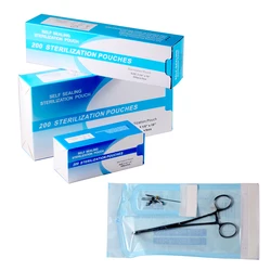 200 Stks/doos Sterilisatie Zelfsluitende Pouch Tassen Tandheelkunde Medische Grade Wegwerp Papier + Cpp/Huisdier Film Odontologia Levert