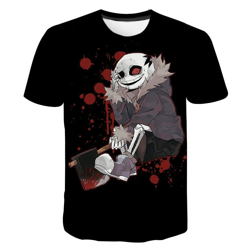 Undertale Sans T-shirt Game 3D Print Streetwear Men Women Casual Fashion Oversized Short Sleeve T Shirt Kids Tees Tops Clothing