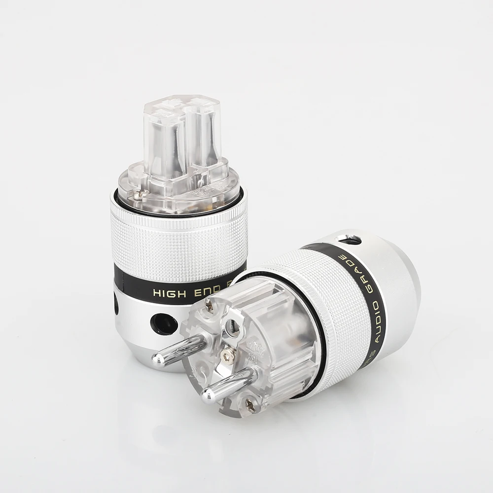 Pair Audiocrast, алюминиевое родиевое покрытие, EU Schuko, штепсельная Вилка питания + IEC, штепсельная вилка