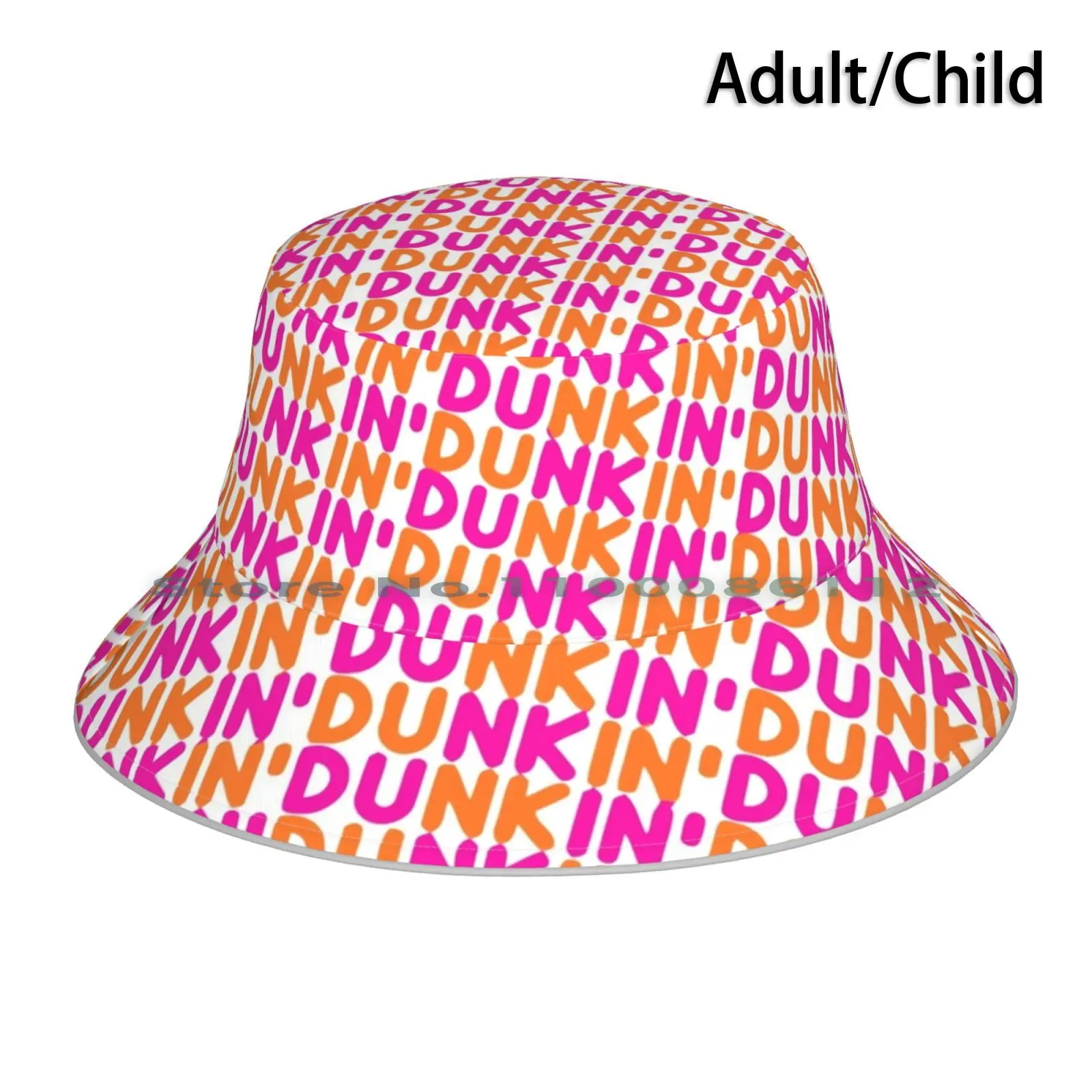 Dunkin Charli Bucket Hat Sun Cap Charlie Donut Donuts Damelio D Amelio Xcx Foldable Outdoor Fisherman Hat