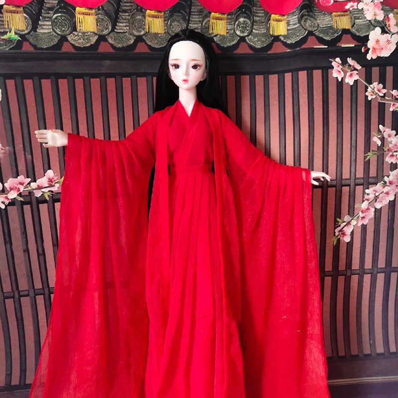 

1/6 Figure Doll OB27 30cm Barbi Blyth 1/4 1/3 BJD Clothes Ancient Costume Hanfu Dress Outfit For BJD/SD Girl or Boy Doll B0280