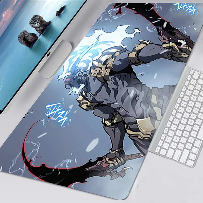 Mousepad Solo livellamento accessori da gioco Tappetino per Mouse antiscivolo Anime XXL Tappetino per Mouse Tappetino per Mouse L Tappetino per tastiera Tapis De Souris