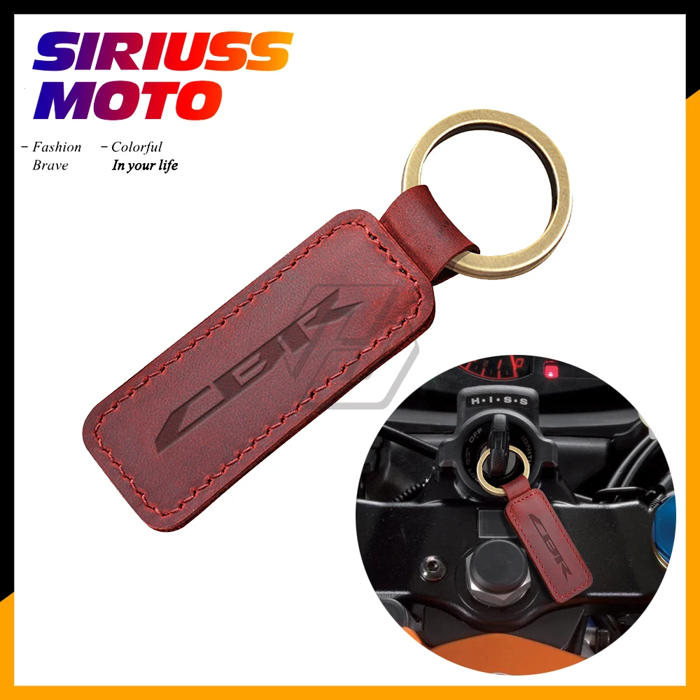 Motorcycle Keychain Cowhide Key Ring Case for Honda CBR 250 300 CBR600RR CBR900RR CBR1000RR CBR1100XX