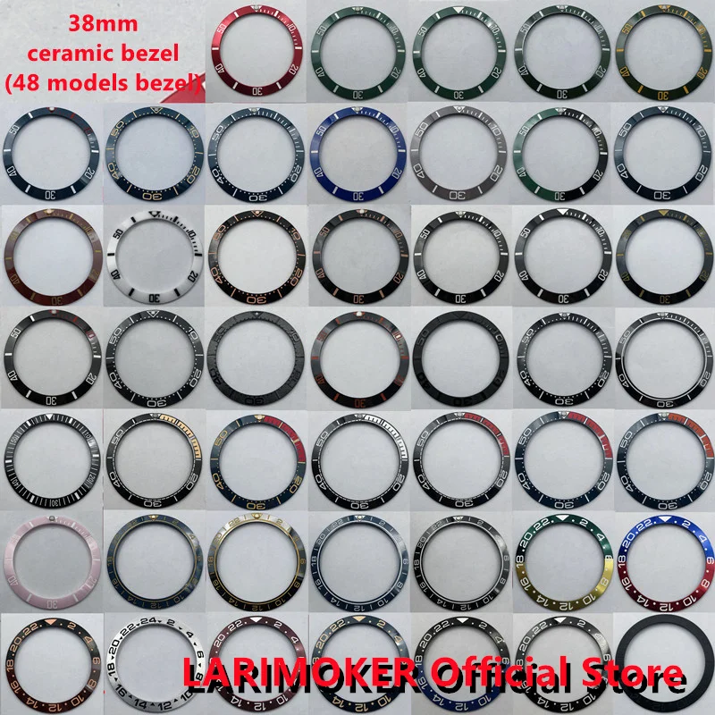 

LARIMOKER 38mm Ceramic Watch Bezel fit 40mm Mens Watch Suitable for 40mm Watch Case New Products Listed