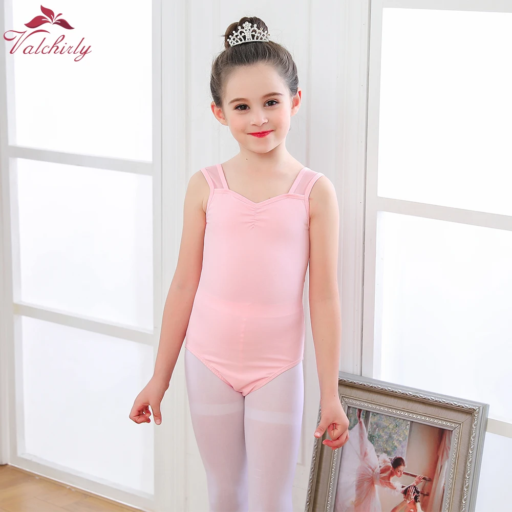 White Ballet Leotard Kids Ballerina Dance Costume for Girls