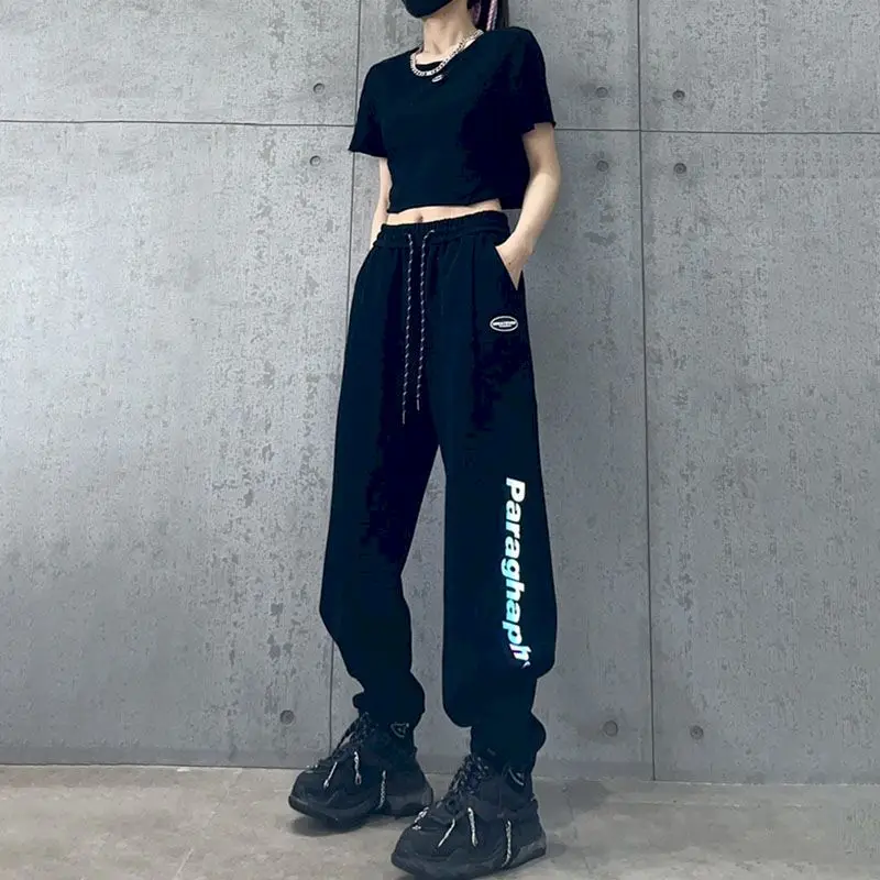 

Women Pants Japanese Wide Leg Harem Pants Personality Fried Street All-match Thin Street Dance Sports Trousers Thin Sweatpants