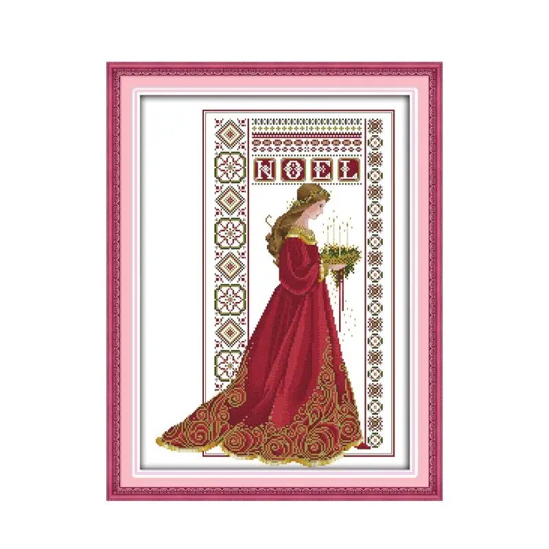 Angel (2) cross stitch kit NOEL bride beauty canvas stitching 14ct 11ct pre stamped fabric embroidery DIY handmade needlework