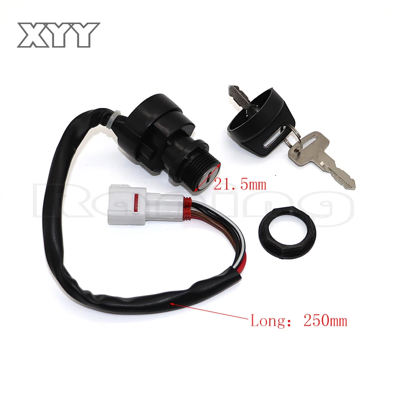 4 wire ATV Ignition Key Switch For Yamaha ATV BANSHEE YFZ350 KODIAK YFM400 4WD RAPTOR YFM50 YFM80 WOLVERINE YFM350 Quad Moped