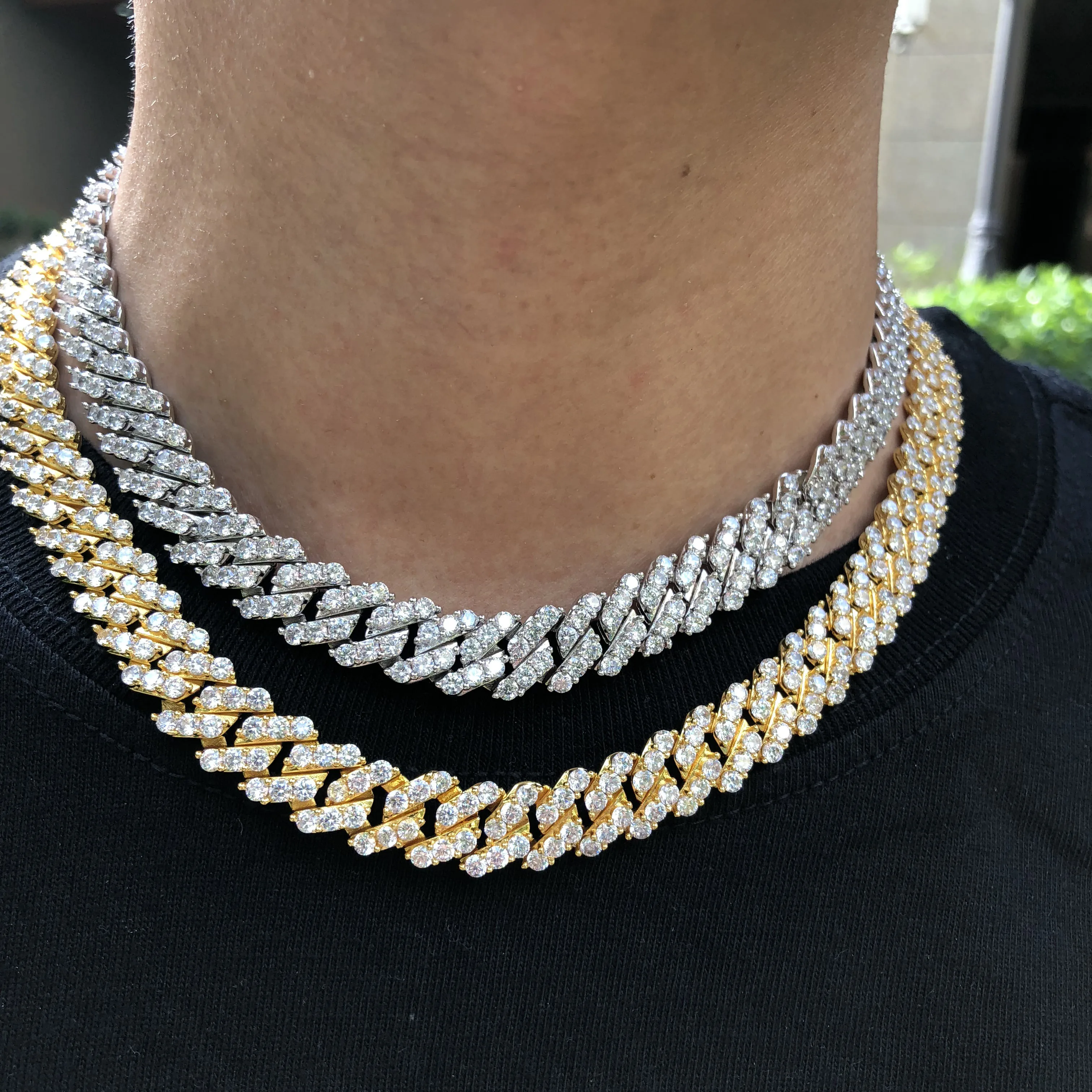10mm iced out cuban link chain for women image 5