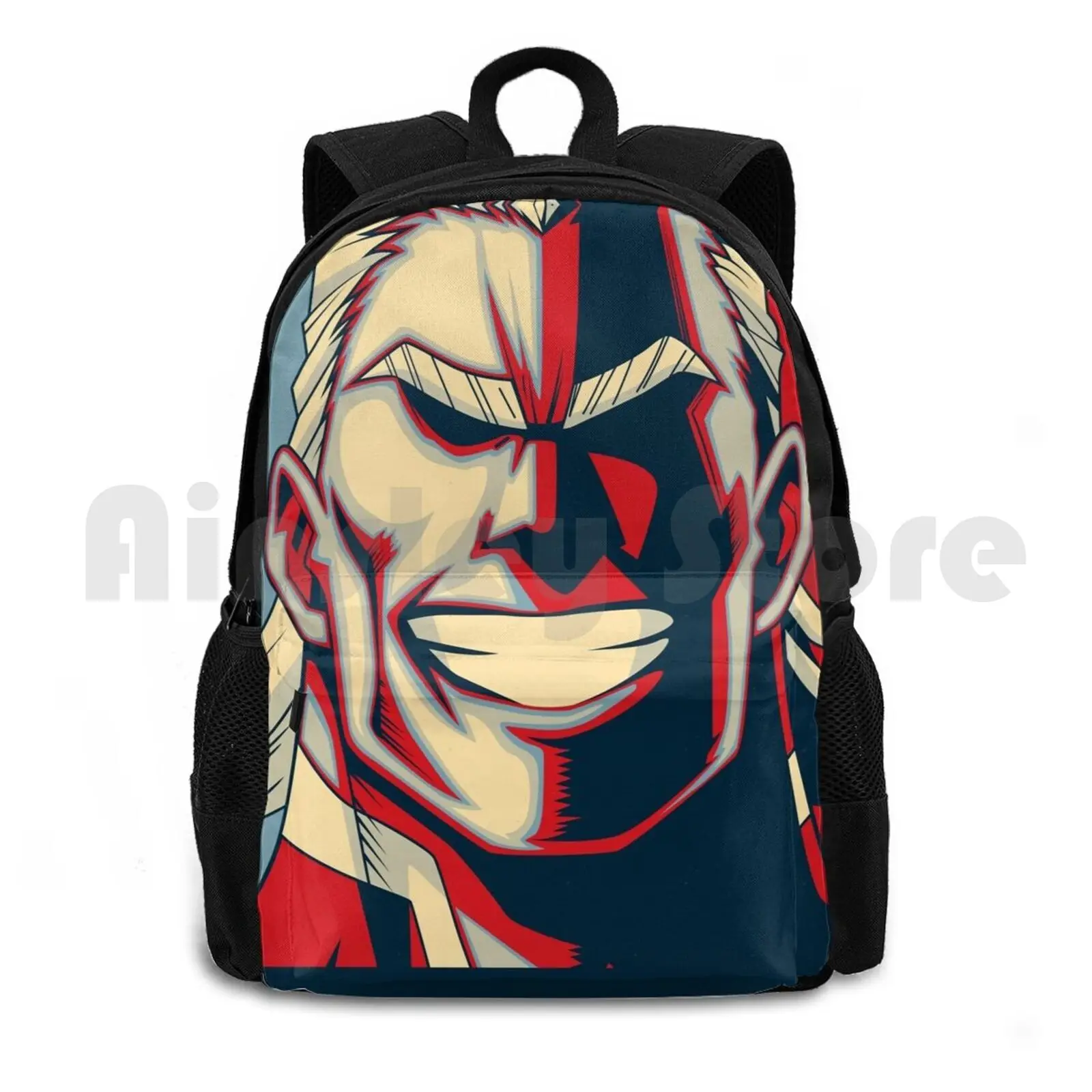 All Might Retro Outdoor Hiking Backpack Waterproof Camping Travel Anime All Might Cool Hero Memesrus