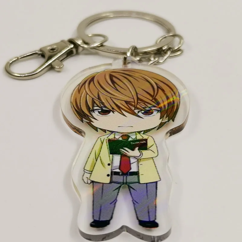 DEATH Yagami Light Killer Ryuk Key Chains Two-sided Keychain Cosplay Acrylic Pendant Keyring Prop