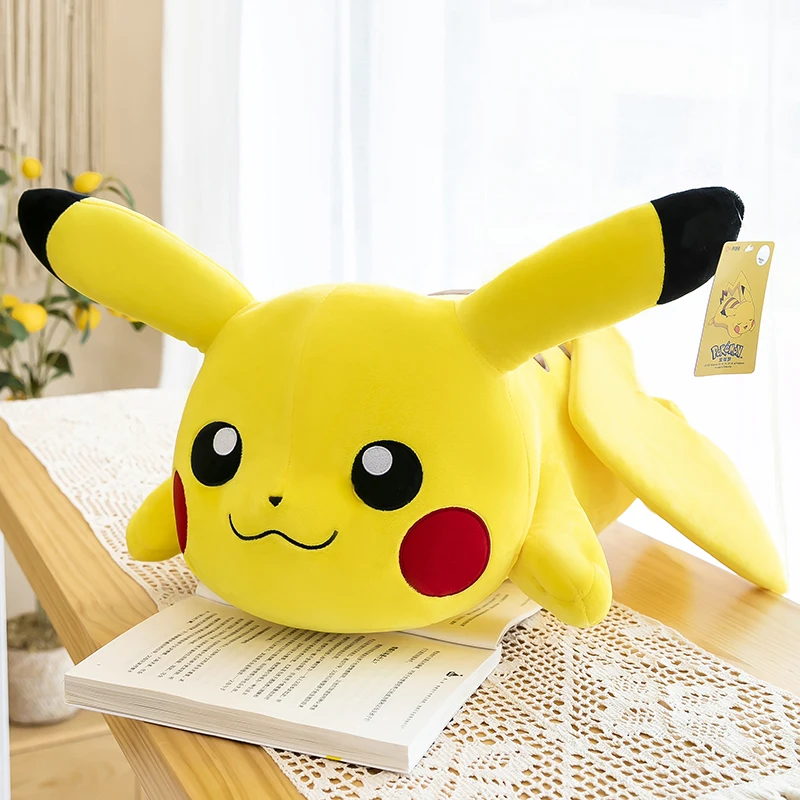 Creeping Pikachu Plush Doll Big Size Pillow Kawaii Pokemon Stuffed Toy Charmander Squirtle Bulbasaur Large Size Christmas Gift