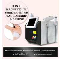 3 in 1  IPL Laser Hair Removal and Nd Yag Laser Tattoo Removal and RF skin care Machine