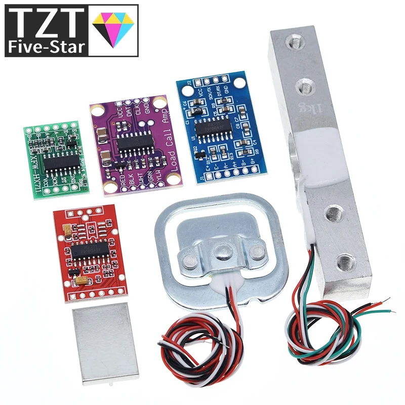 Wägezelle 1KG 5KG 10KG 20KG HX711 AD Modul Gewichtssensor Elektronische Waage Aluminiumlegierung Wägedrucksensor für Arduino – Detail 2