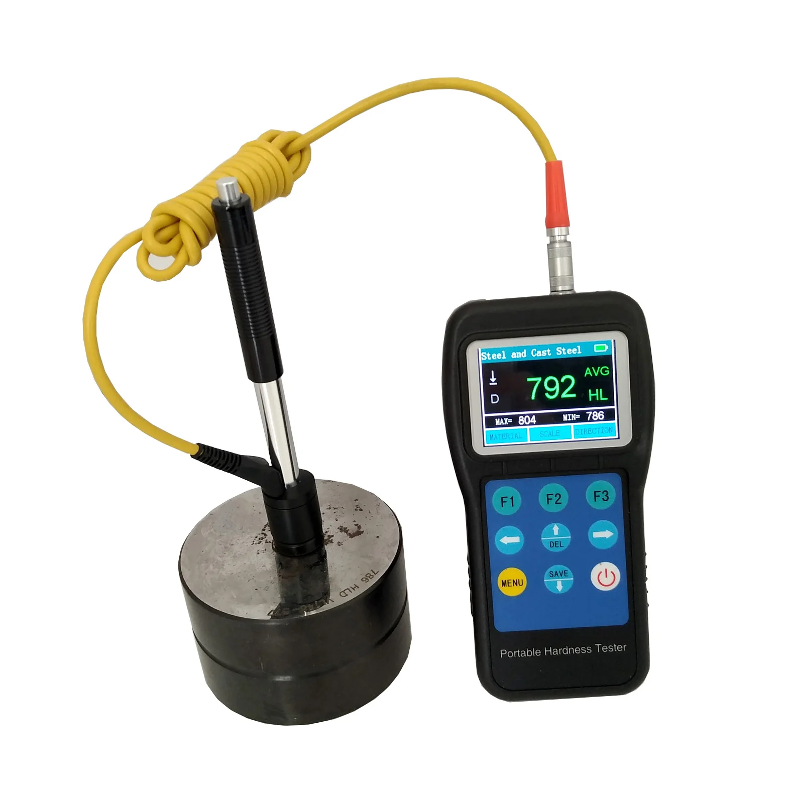 

Color LCD Display Hardness Tester Split Metal Sclerometer with Automatic Alarm Function Store 600 Groups Data