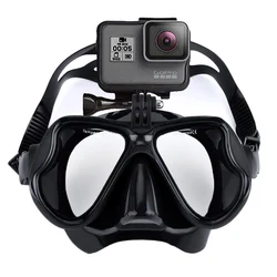 JoyMaySun Maschera subacquea professionale Fotocamera Maschera subacquea Occhialini da nuoto Snorkel Supporto per fotocamera per immersioni subacquee per GoPro