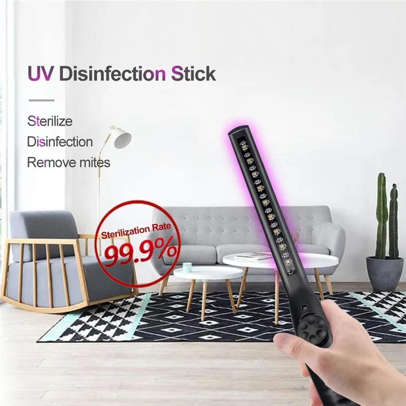 Sterilizzatore portatile a luce UV USB lampada UVC lampadina COB Stick lampada a raggi ultravioletti disinfezione battericida lampada germicida 4.5W