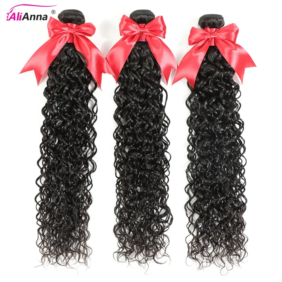 Water Wave Bundles With Closure Brazilain Hair Weave Bundles With 5X5 Lace Closure Remy Human Hair 6x6 Closure 30 Inch Bundles